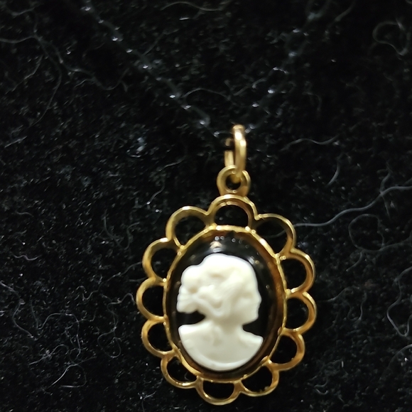 Elegant Cameo Necklace and Earring Set - Picture 4 of 5